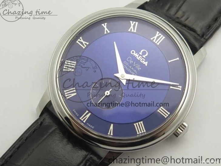 0427 Youthful De Ville Prestige Small Second TWF 1:1 Best Edition Blue Dial on Black Leather Strap MIYOTA 8035